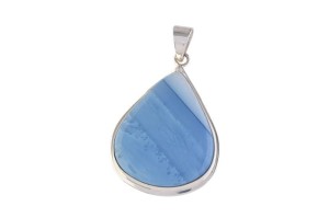 Zawieszka srebrna opal niebieski Z401