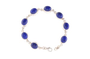 Bransoletka srebrna lapis lazuli B65