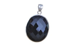 Z26 zawieszka, onyx czarny SREBRO