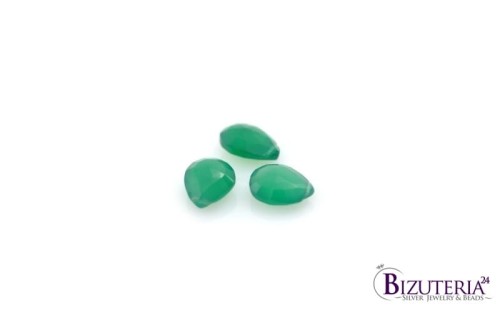 BRI24. Onyx  krople, fasetowane 8x6x3mm  5,45ct