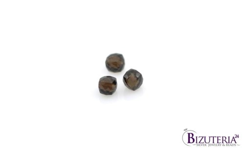 BRI39. Kwarc dymny kostka, fasetowane 8x8mm  5,25ct