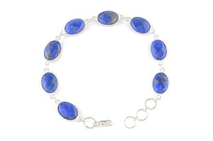 Bransoletka srebrna lapis lazuli B49