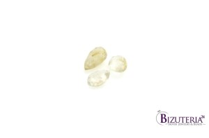 BRI33. Kwarc z rutylem gruszki, fasetowane 13x9x6mm  5,55ct