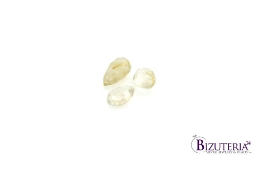 BRI33. Kwarc z rutylem gruszki, fasetowane 13x9x6mm  5,55ct
