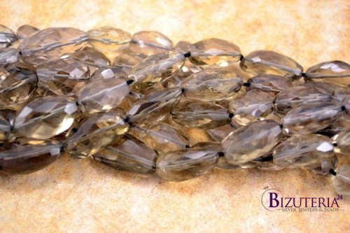 R31- Kwarc dymny owal fas. 10mm 235mm