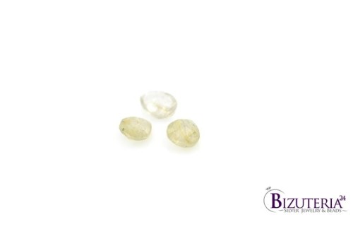BRI34. Kwarc z rutylem gruszki, fasetowane 9x9x6mm  3,85ct