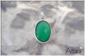 Z139 zawieszka, onyx zielony SREBRO 925