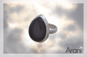 P102 pierścionek, onyx czarny SREBRO 925