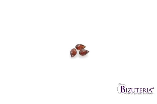 BRI17. Granat gruszki małe, fasetowane 7x4mm  1,35ct