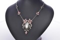 N10 naszyjnik masa perłowa+opal+kw.dymny SREBRO925