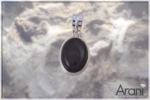 Z135 zawieszka, onyx czarny SREBRO 925