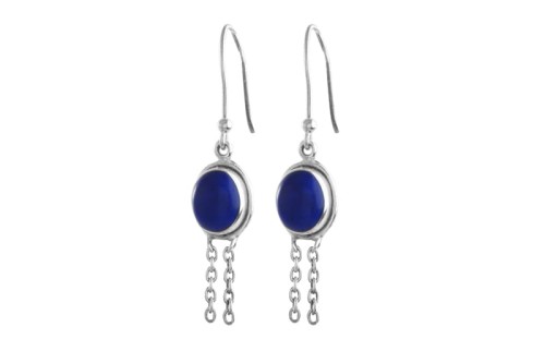 Kolczyki srebrne lapis lazuli K325