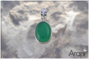 Z138 zawieszka, onyx zielony SREBRO 925